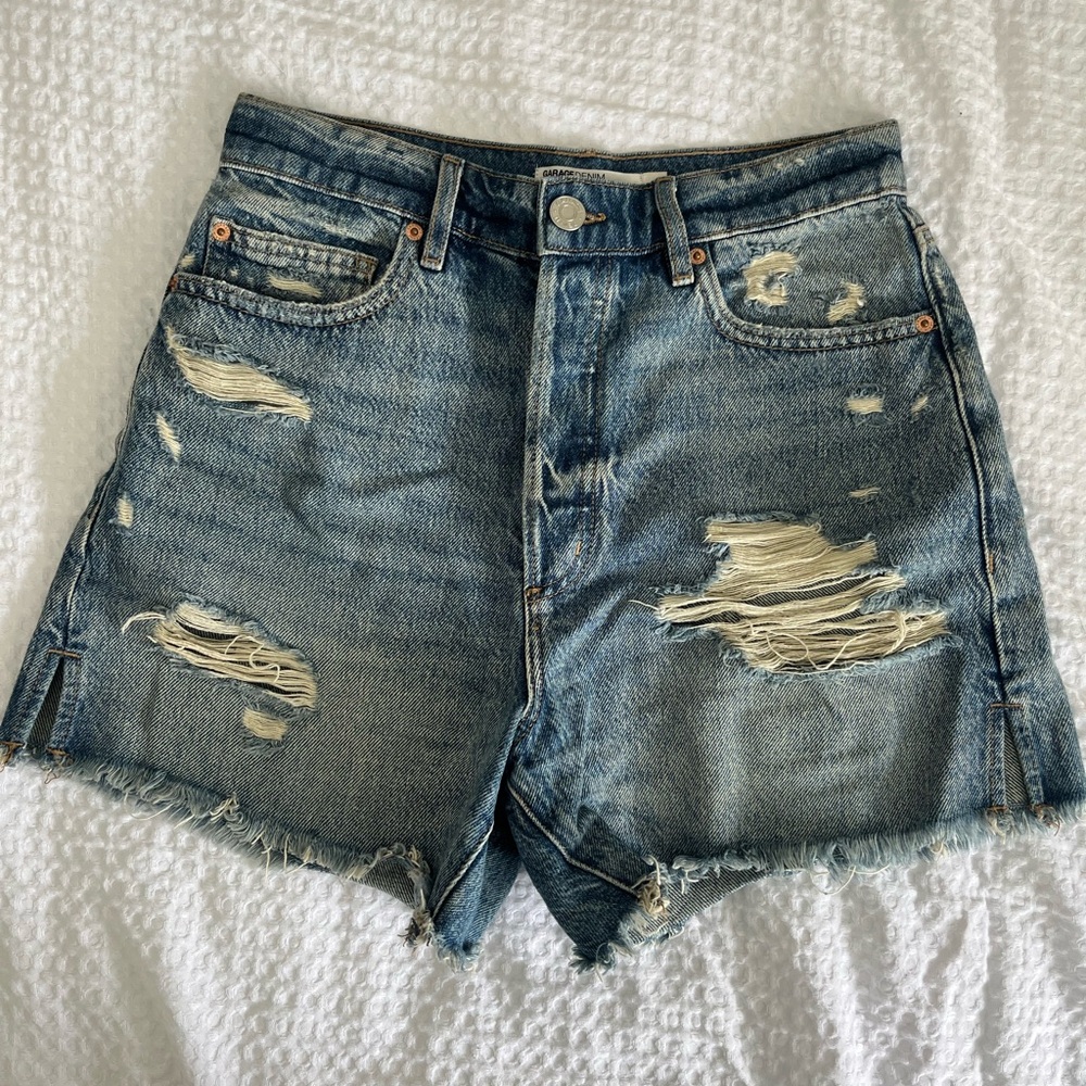 Distressed Denim Shorts